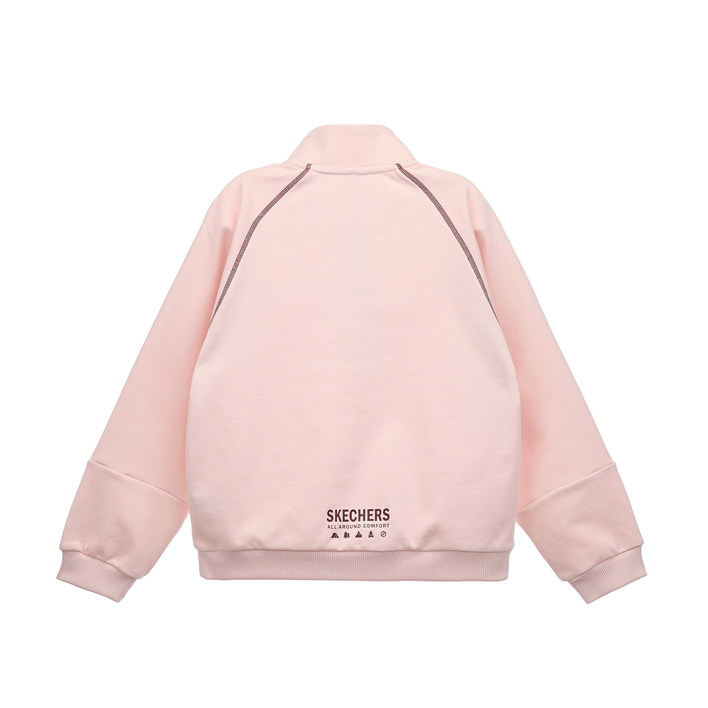 [스케쳐스 어패럴] 여아 스티치 반집업 풀오버