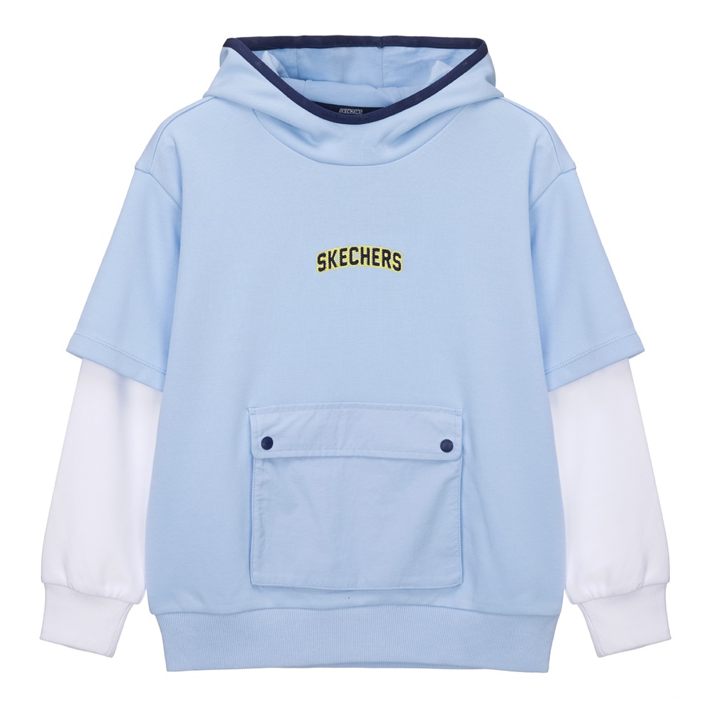 남아 레이어드 후드 티셔츠