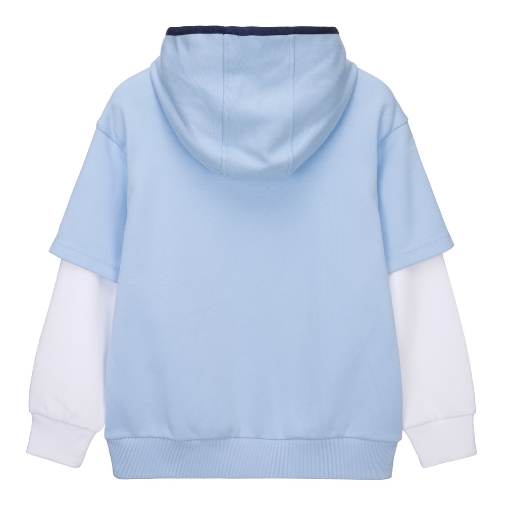 남아 레이어드 후드 티셔츠