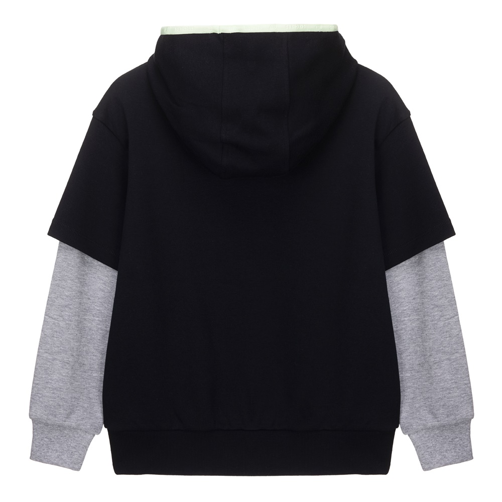 남아 레이어드 후드 티셔츠