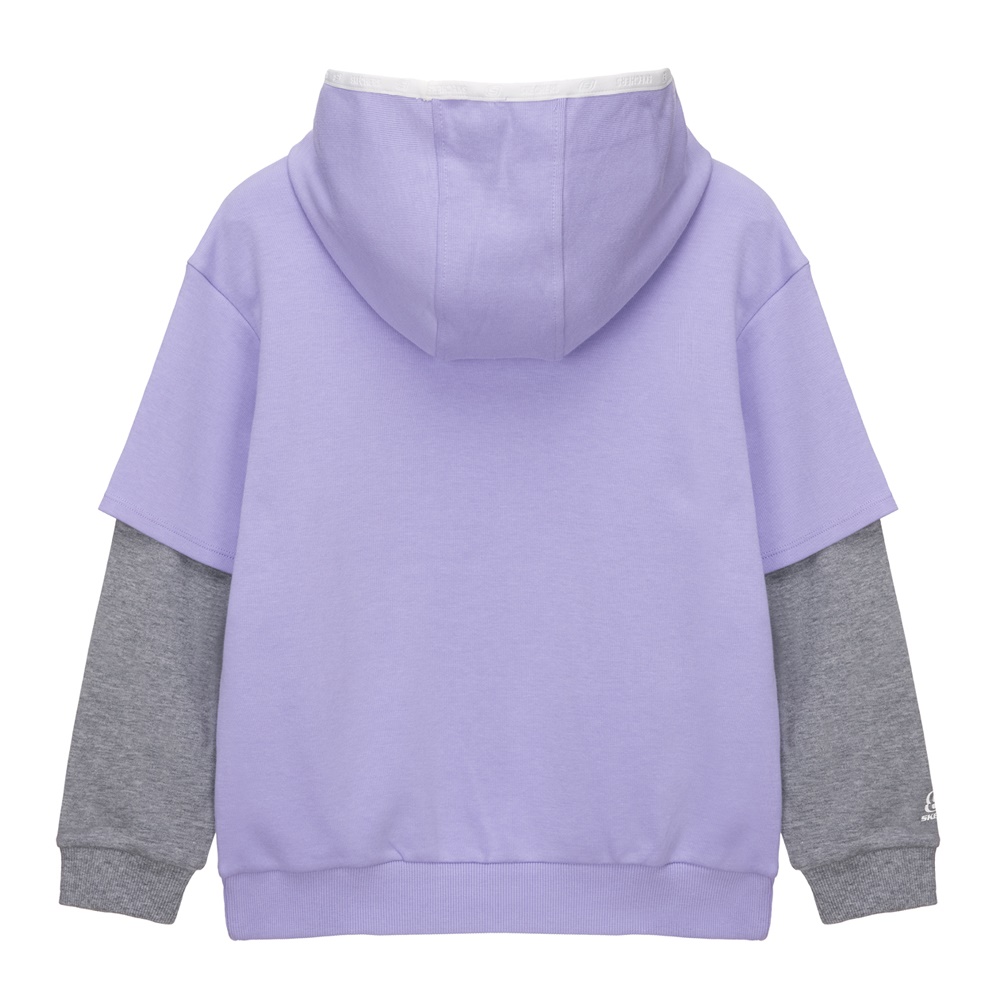 여아 레이어드 후드 티셔츠