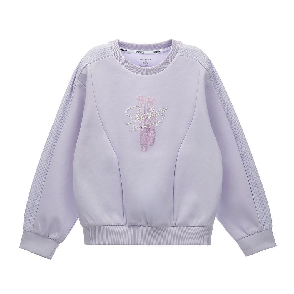 [스케쳐스 어패럴] 여아 몸판 절개 니트 풀오버