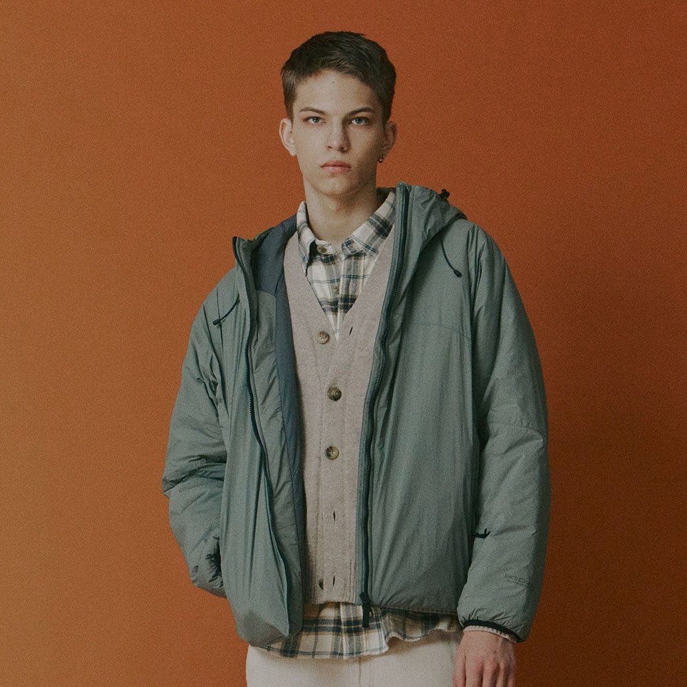 남성 경량 후드 패딩 점퍼