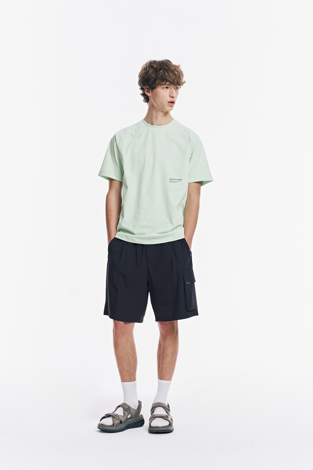 [스케쳐스 어패럴] 남성 우븐 아웃포켓 반바지