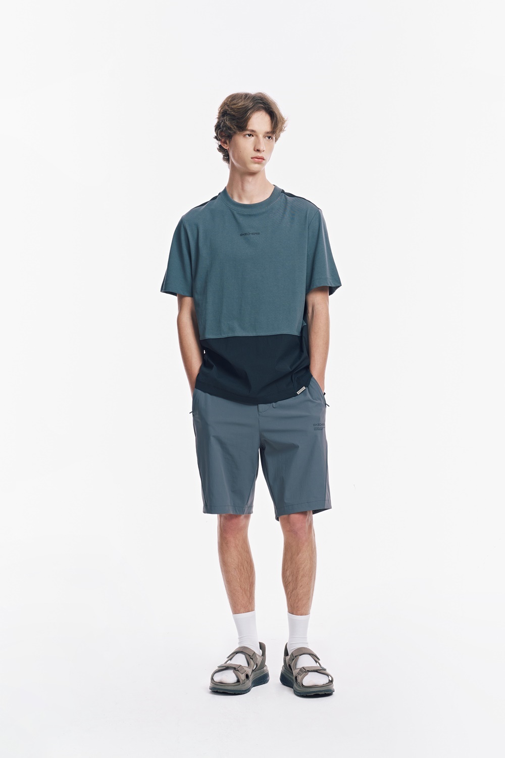 [스케쳐스 어패럴] 남성 우븐 스판 오픈형 반바지