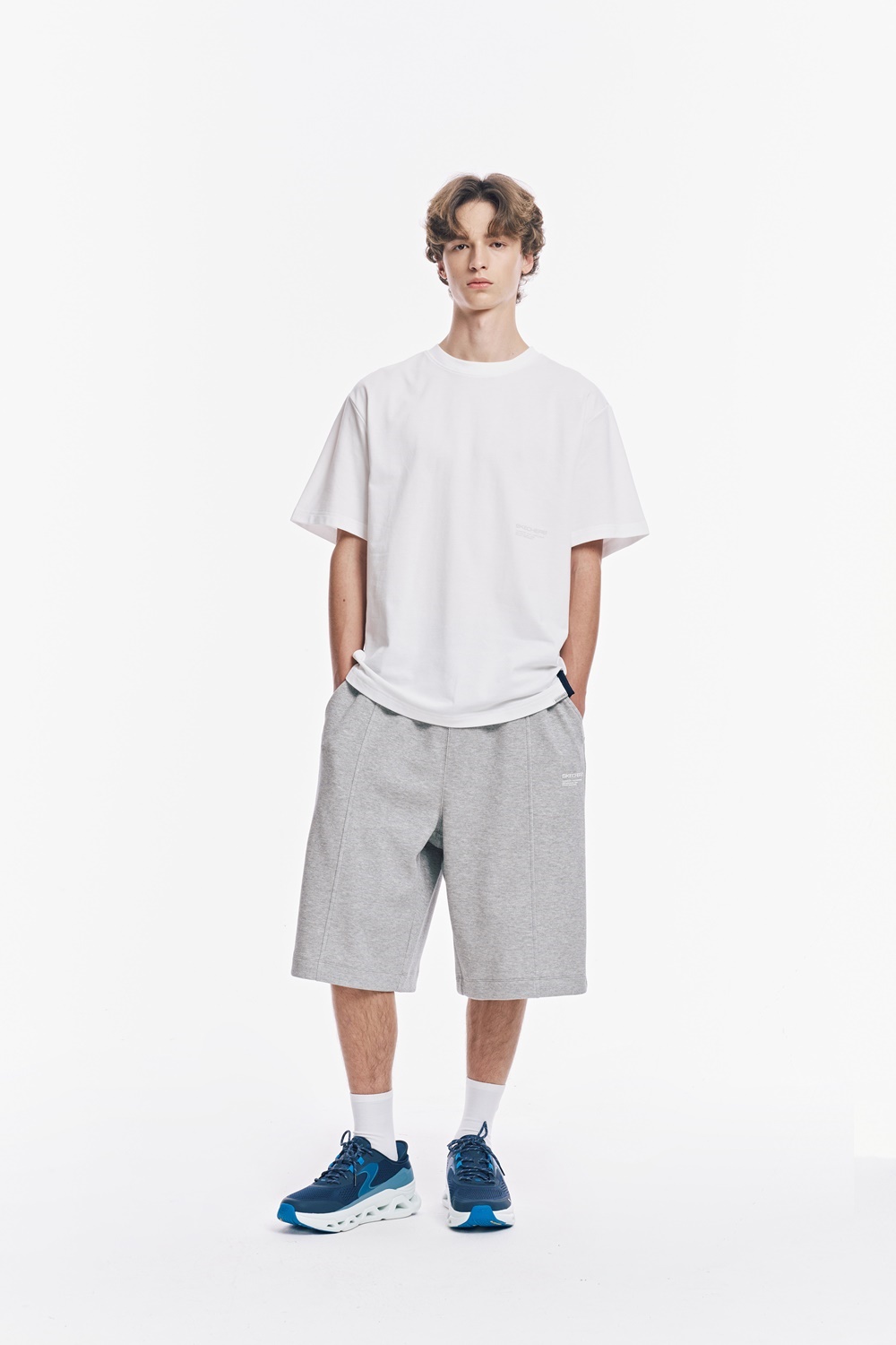 [스케쳐스 어패럴] 남성 니트 피케조직 반바지