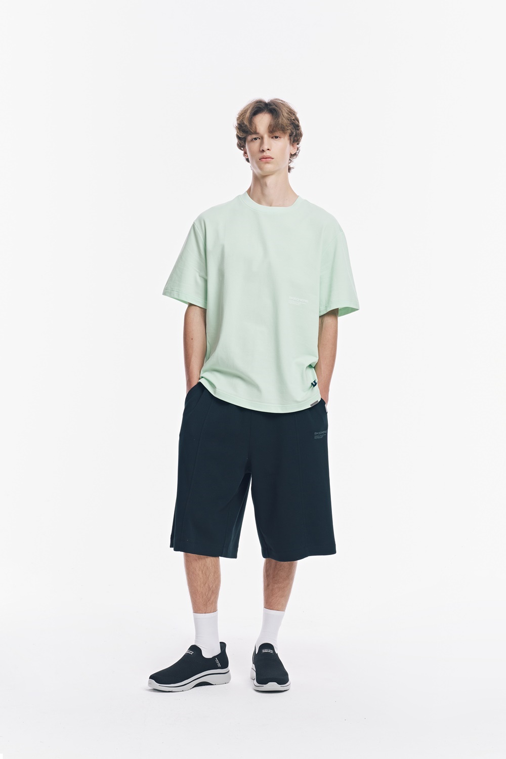 [스케쳐스 어패럴] 남성 니트 피케조직 반바지