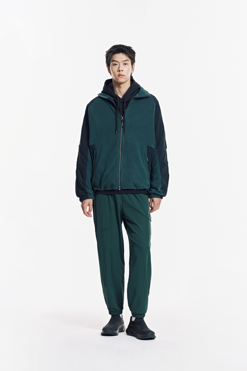 [스케쳐스 어패럴] 남성 하이브리드 플리스 자켓