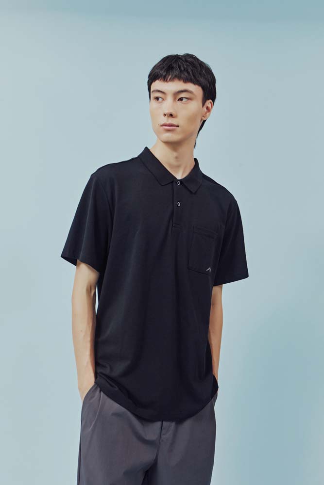 남성 체스트 포켓 폴로 반팔 티셔츠