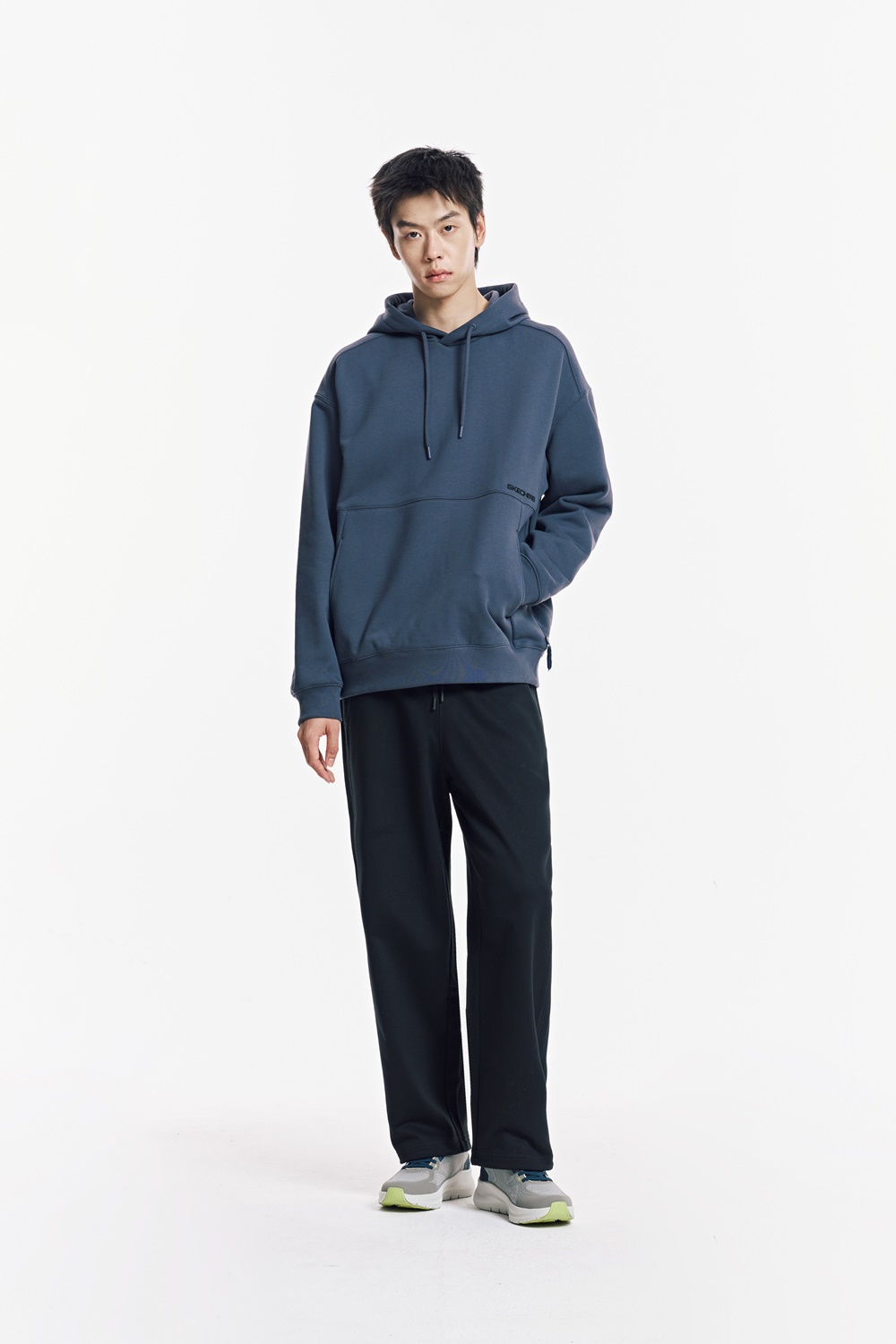 [스케쳐스 어패럴] 남성 빅로고 후드 티셔츠