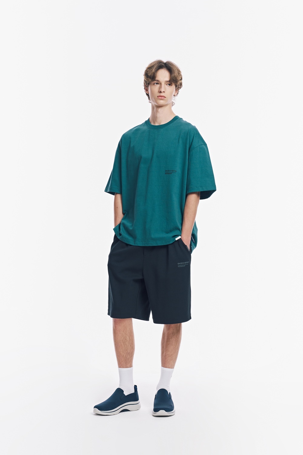 [스케쳐스 어패럴] 남성 C/P 헤비웨이트 반팔 라운드 티셔츠