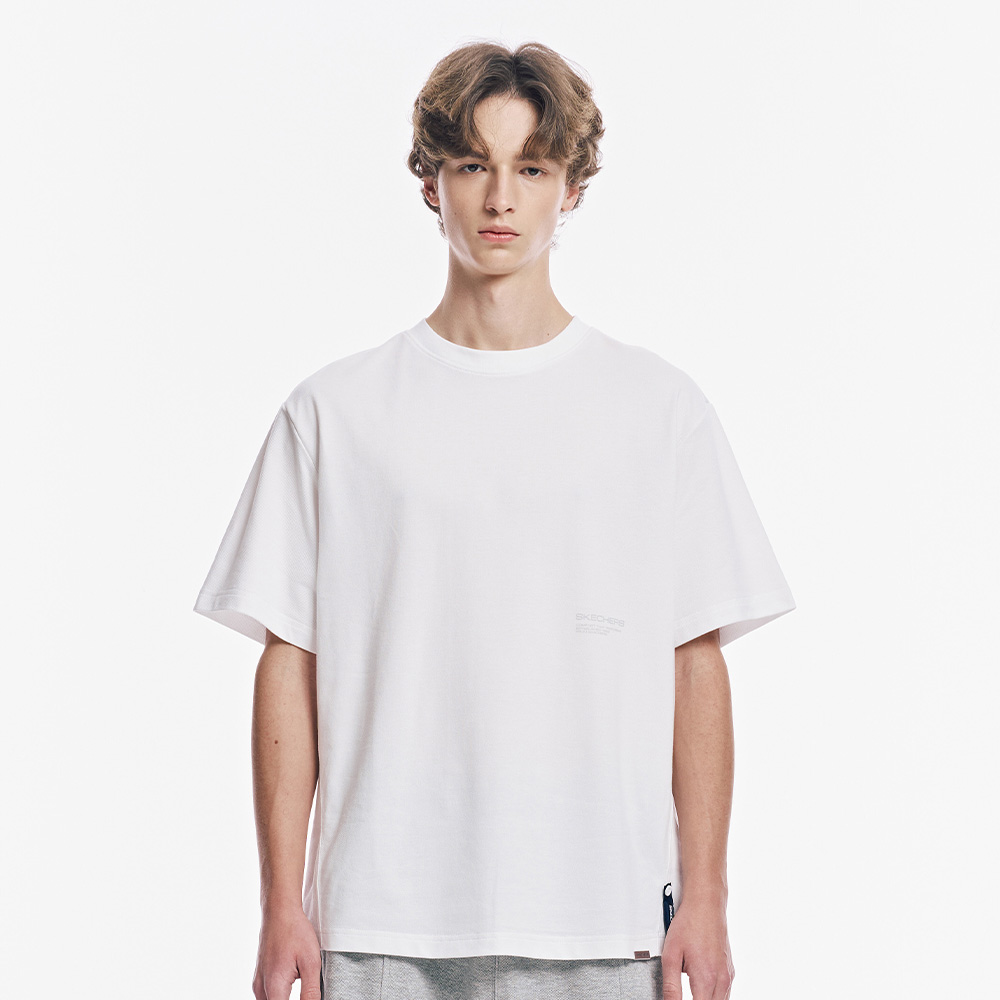 [스케쳐스 어패럴] 남성 피케 조직 반팔 라운드 티셔츠