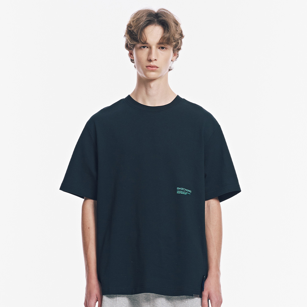 [스케쳐스 어패럴] 남성 피케 조직 반팔 라운드 티셔츠