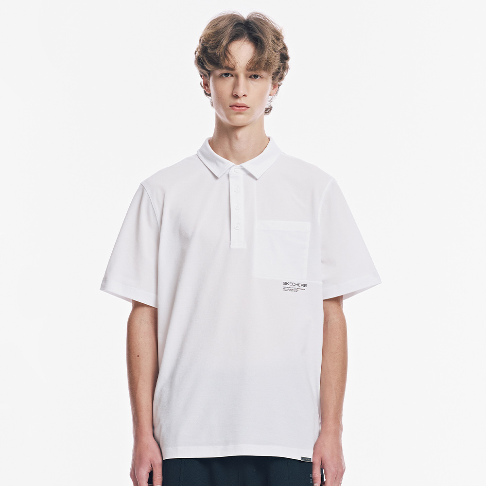 [스케쳐스 어패럴] 남성 니트 베이직 카라 티셔츠