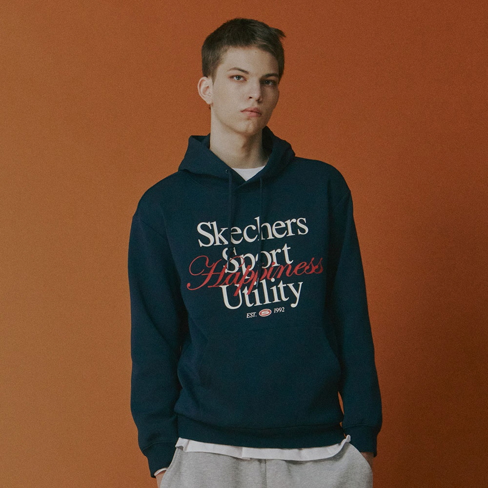 공용 레터링 니트 후디