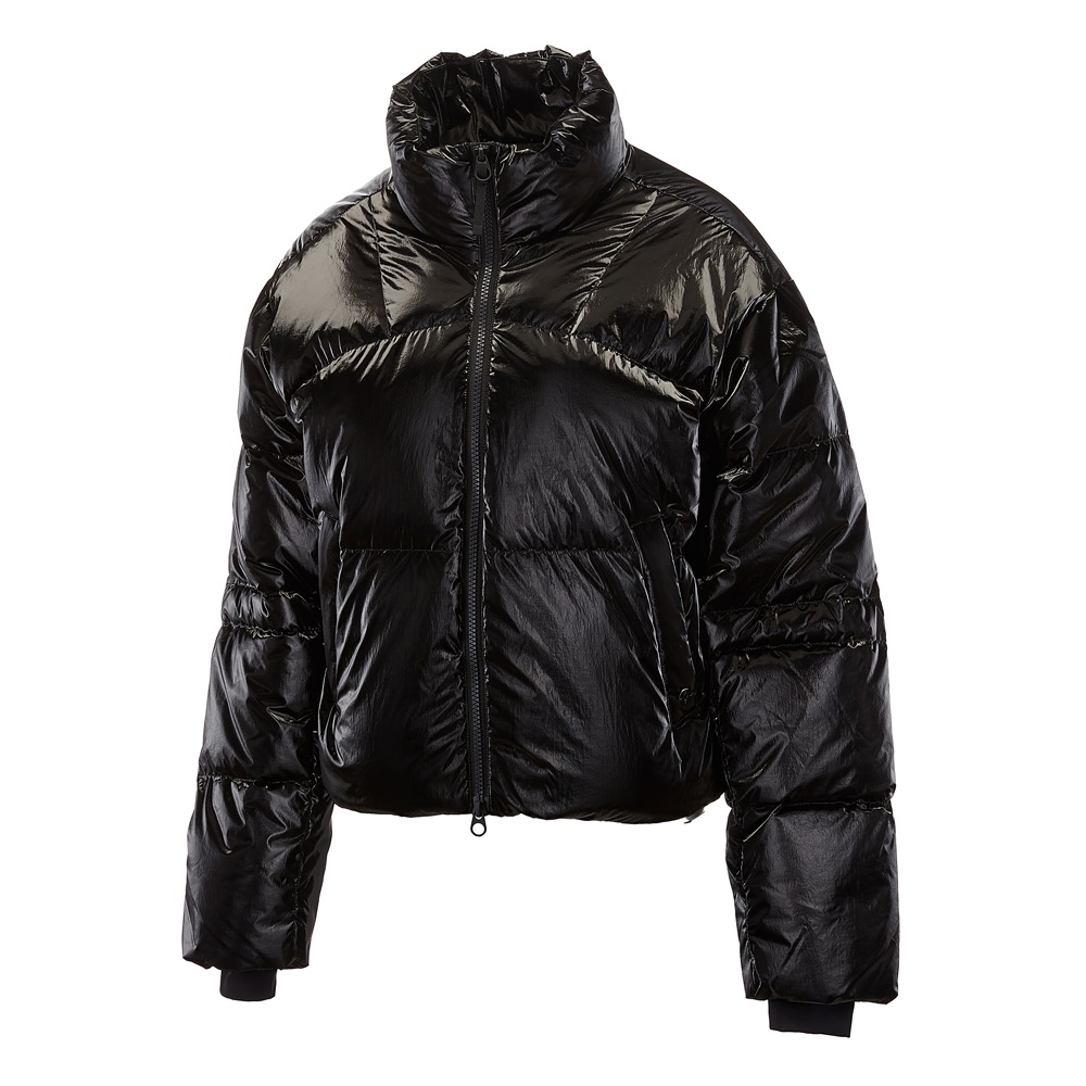 여성 글로시 숏 다운 점퍼