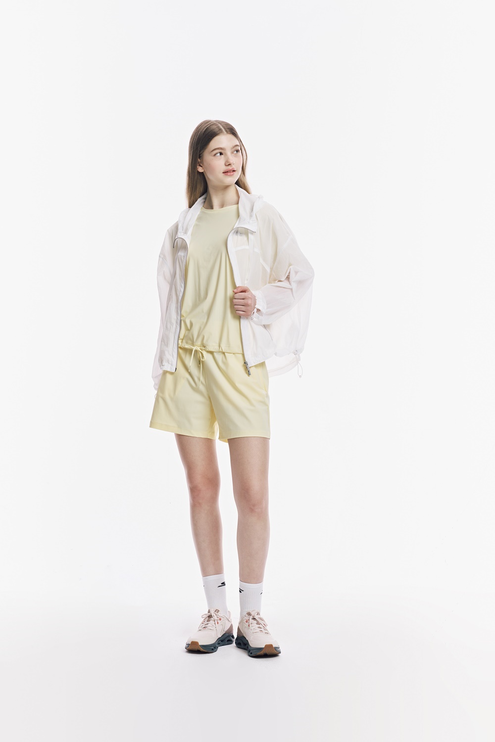 [스케쳐스 어패럴] 여성 시어 우븐 미드 자켓