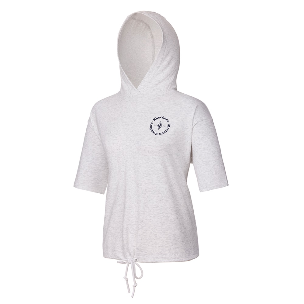 여성 반팔 후드 티셔츠