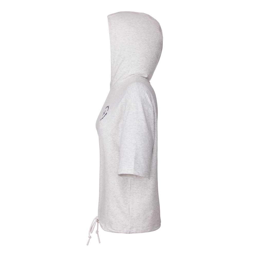 여성 반팔 후드 티셔츠