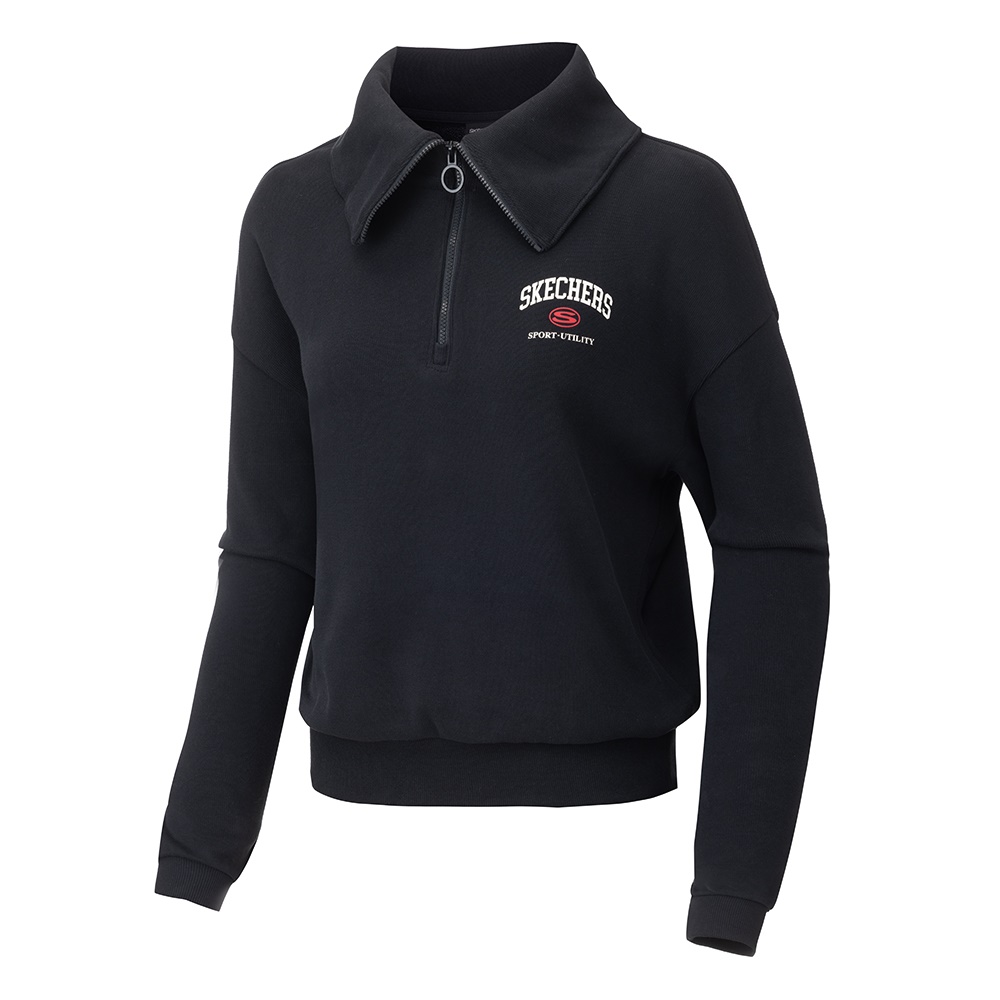 여성 반집업 맨투맨