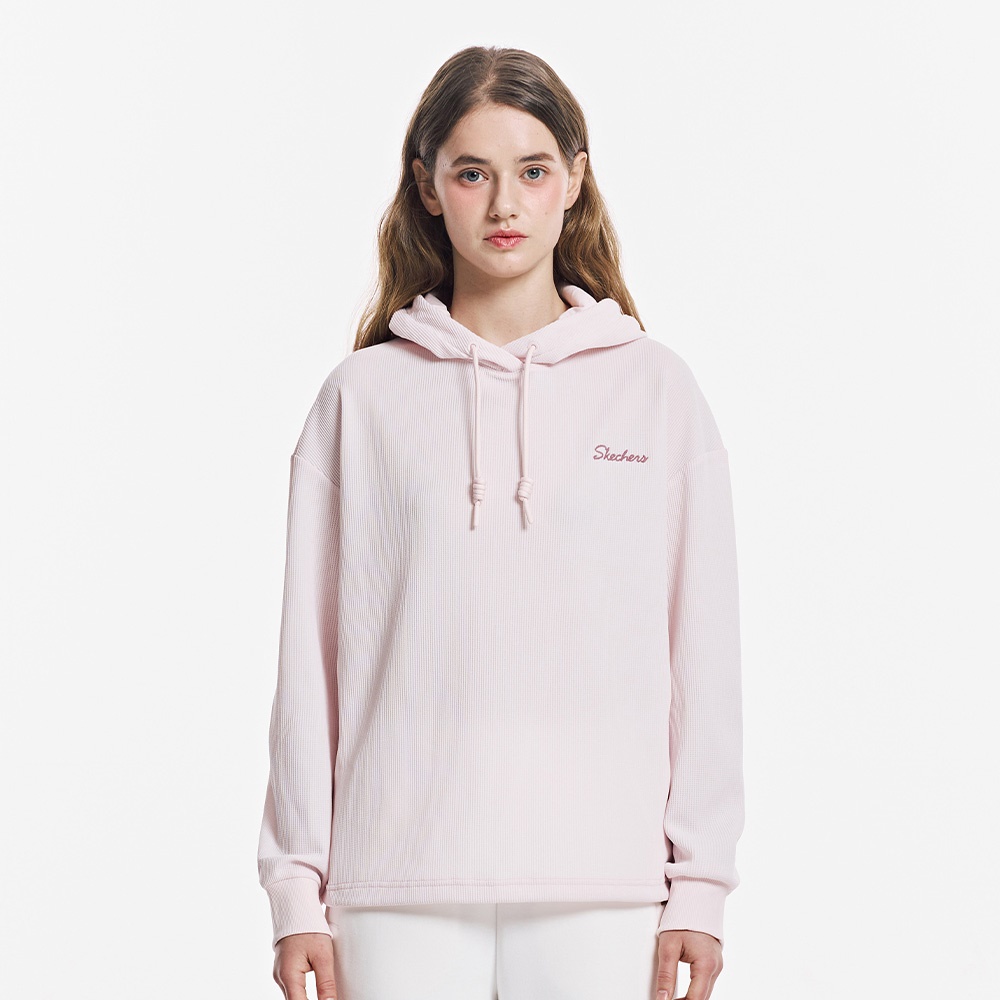 [스케쳐스 어패럴] 여성 와플 조직 후드 티셔츠