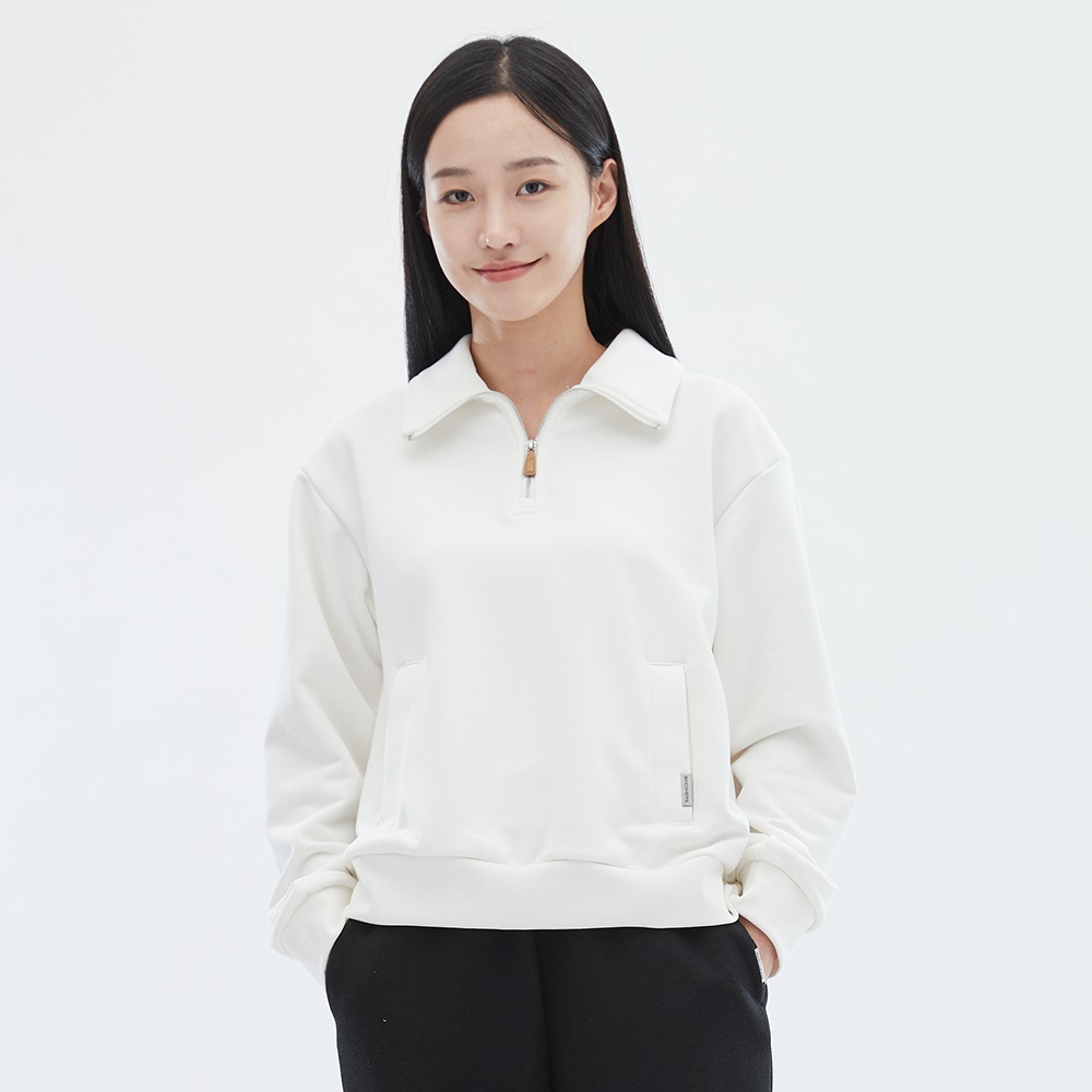 [스케쳐스 어패럴] 여성 니트 하프 집업 C/P 풀오버