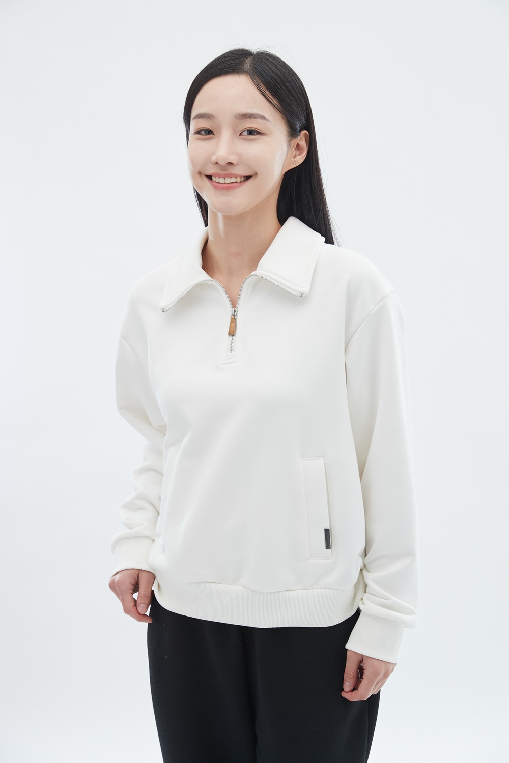 [스케쳐스 어패럴] 여성 니트 하프 집업 C/P 풀오버