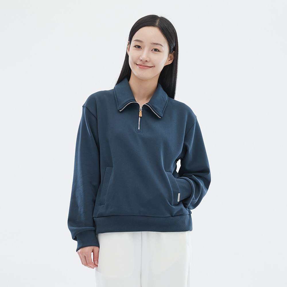 [스케쳐스 어패럴] 여성 니트 하프 집업 C/P 풀오버