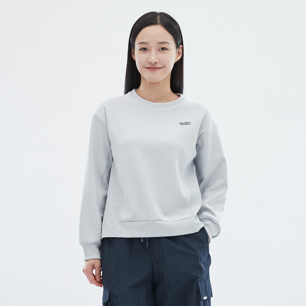 [스케쳐스 어패럴] 여성 우븐+니트 믹스 하이브리드 풀오버