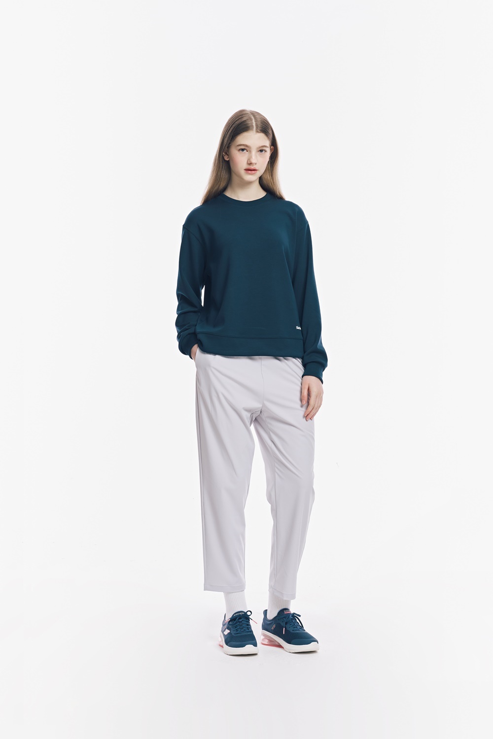 [스케쳐스 어패럴] 여성 니트 베이직 풀오버