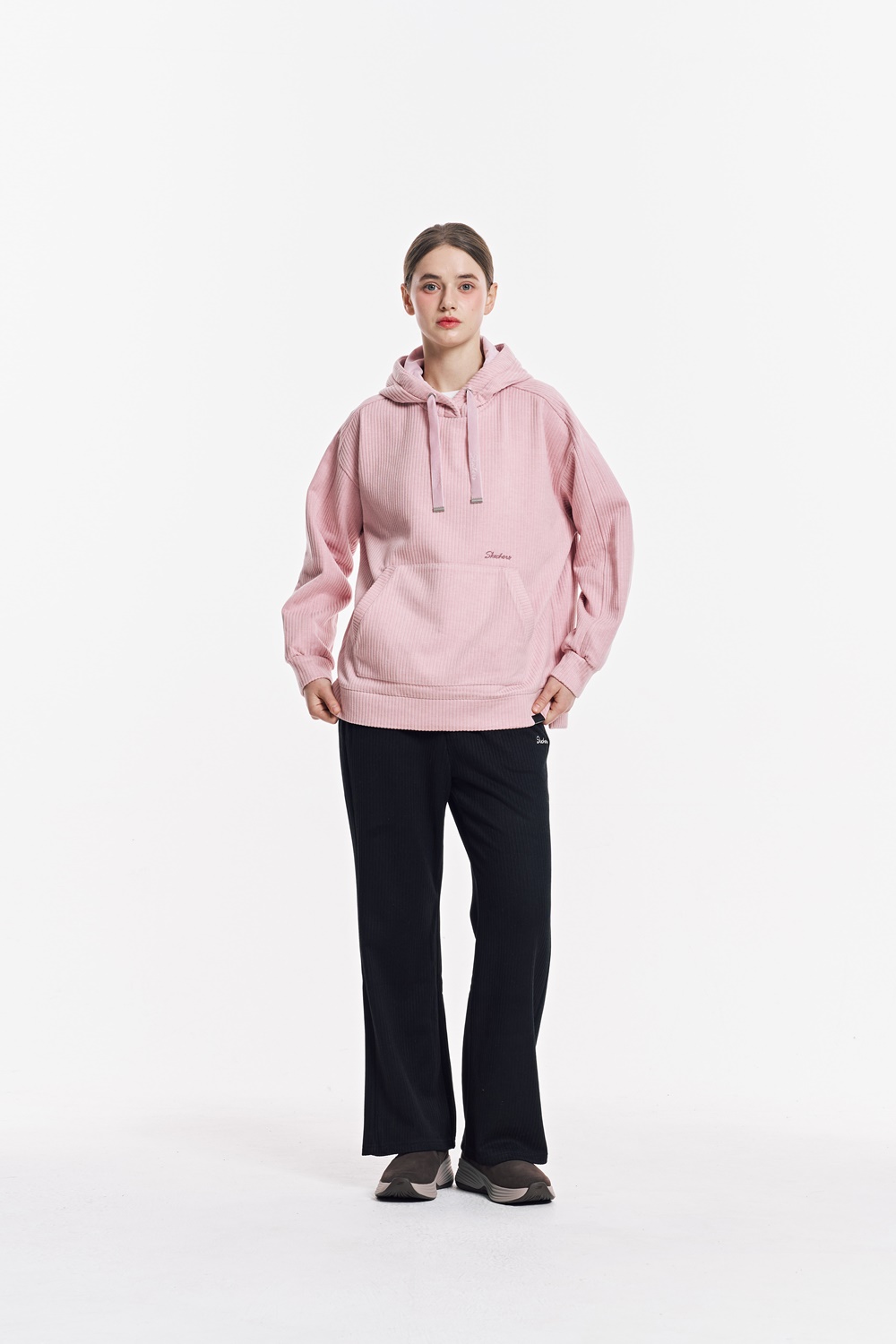 [스케쳐스 어패럴] 여성 골지 후드 티셔츠