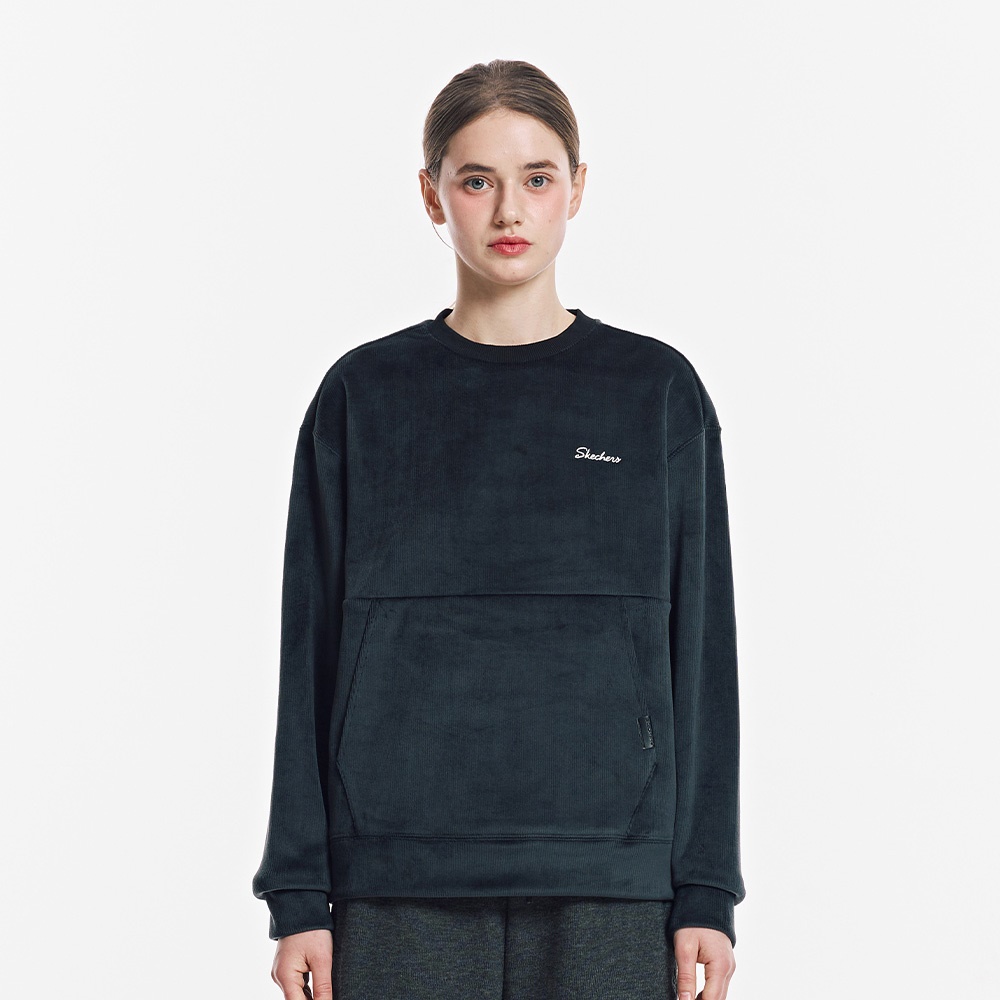 [스케쳐스 어패럴] 여성 기모 코듀로이 포켓 맨투맨