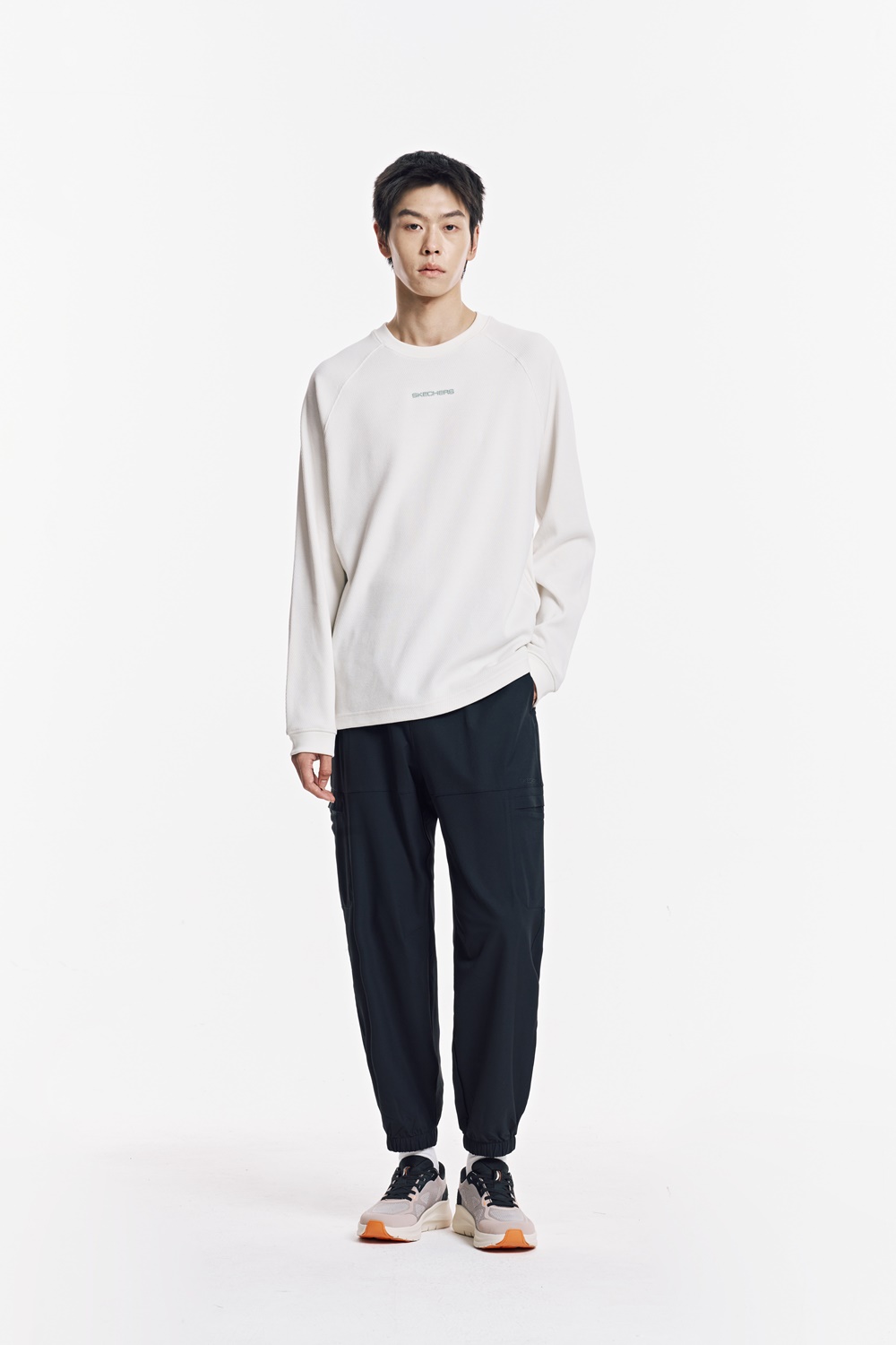 [스케쳐스 어패럴] 남성 조직감 긴팔 티셔츠