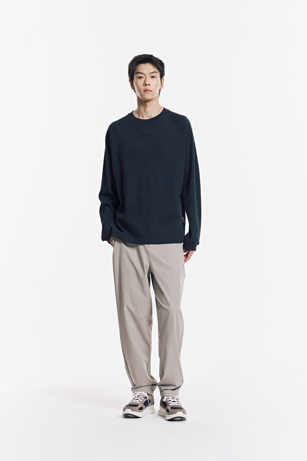 [스케쳐스 어패럴] 남성 조직감 긴팔 티셔츠