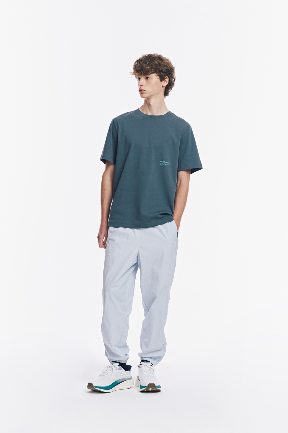 [스케쳐스 어패럴] 남성 폰테 반팔 라운드 티셔츠