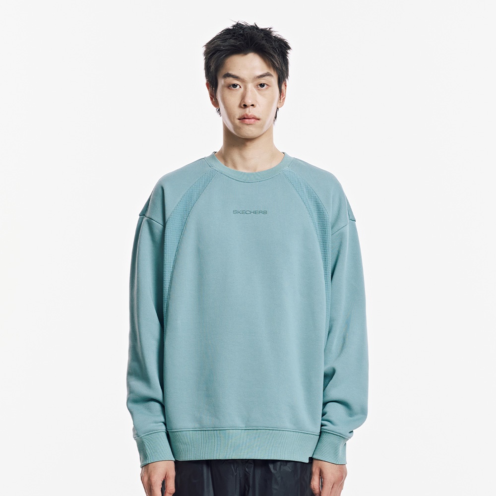 [스케쳐스 어패럴] 남성 사각기모 배색 맨투맨