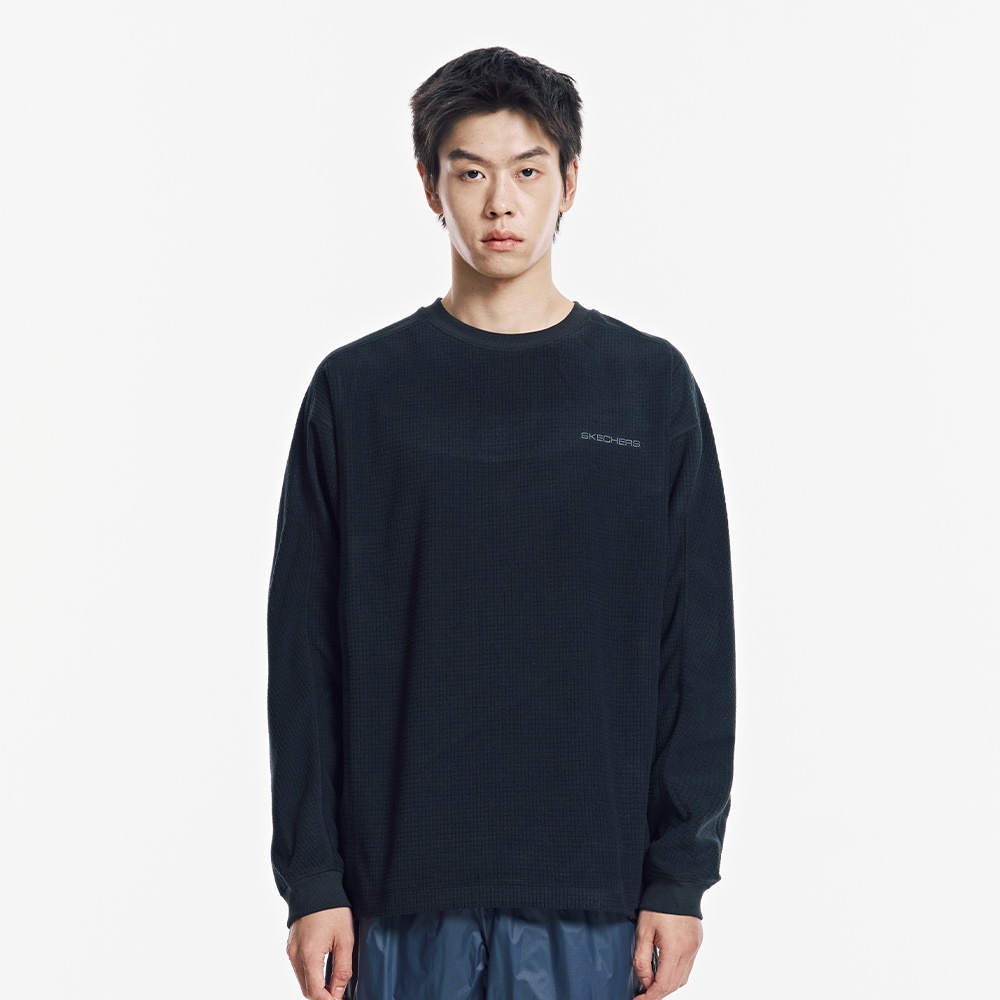 [스케쳐스 어패럴] 남성 사각 기모 긴팔 티셔츠