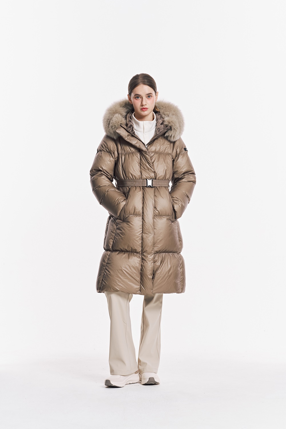 [스케쳐스 어패럴] 여성 롱 다운 자켓