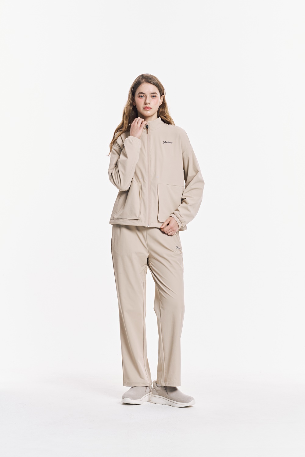 [스케쳐스 어패럴] 여성 나일론 이중직 스트레이트핏 팬츠