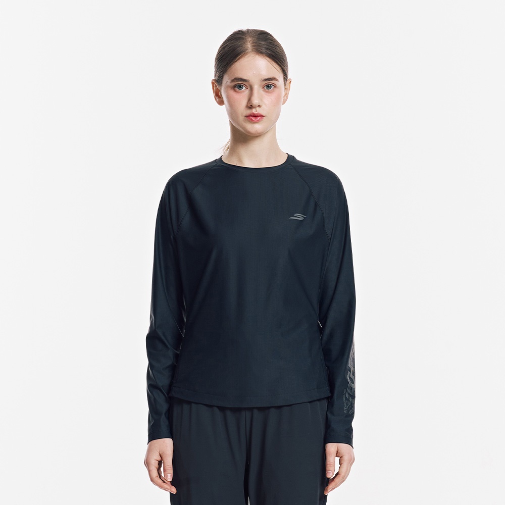 [스케쳐스 어패럴] 여성 스퀘어 트리코트 긴팔 티셔츠