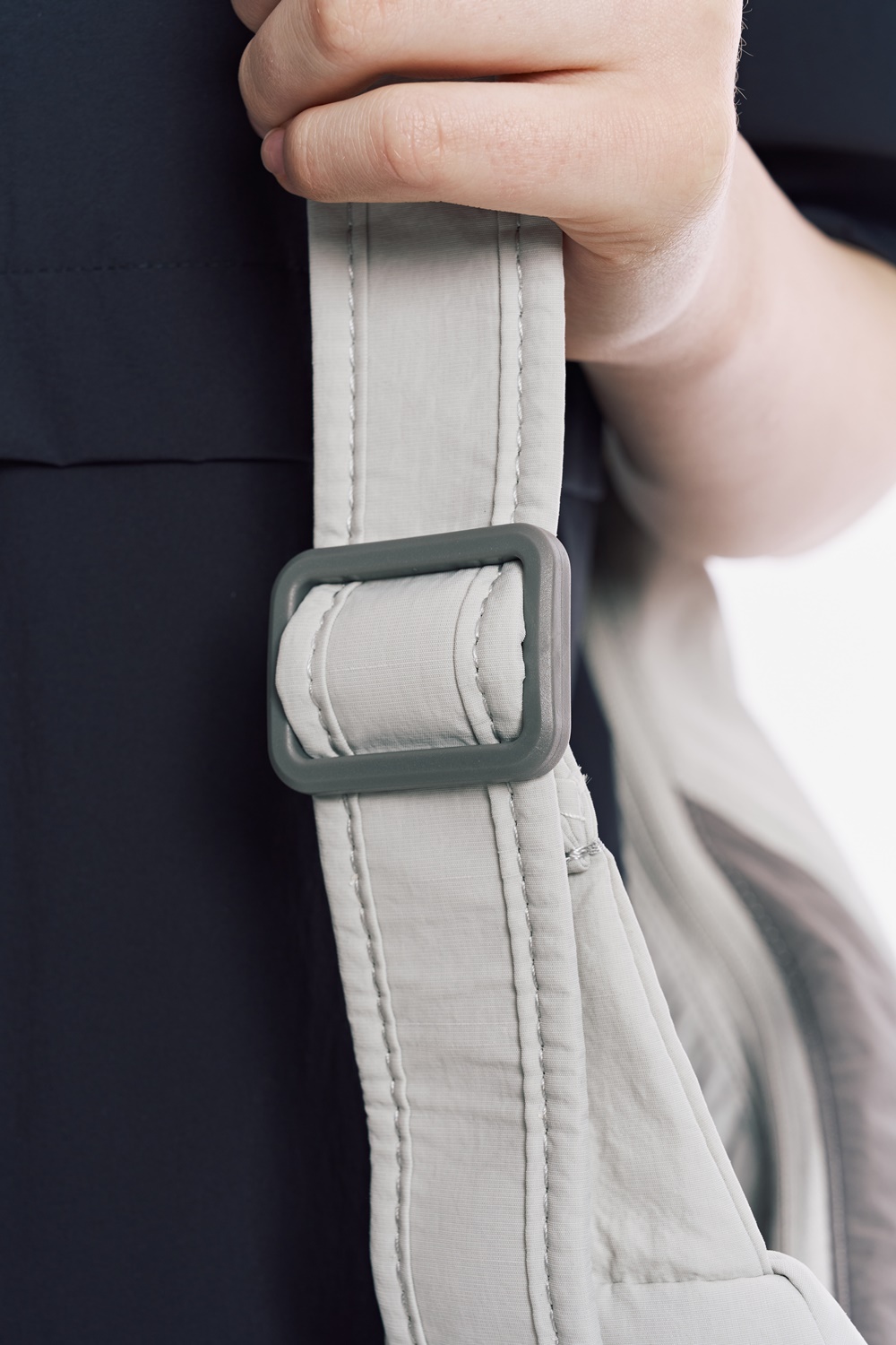 유니 라운드 배색 숄더백