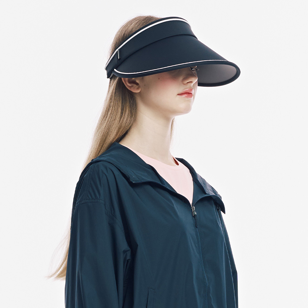 여성 와이드 챙 선캡