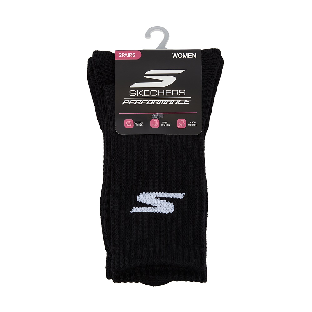 여성 장목 파일 양말 2족