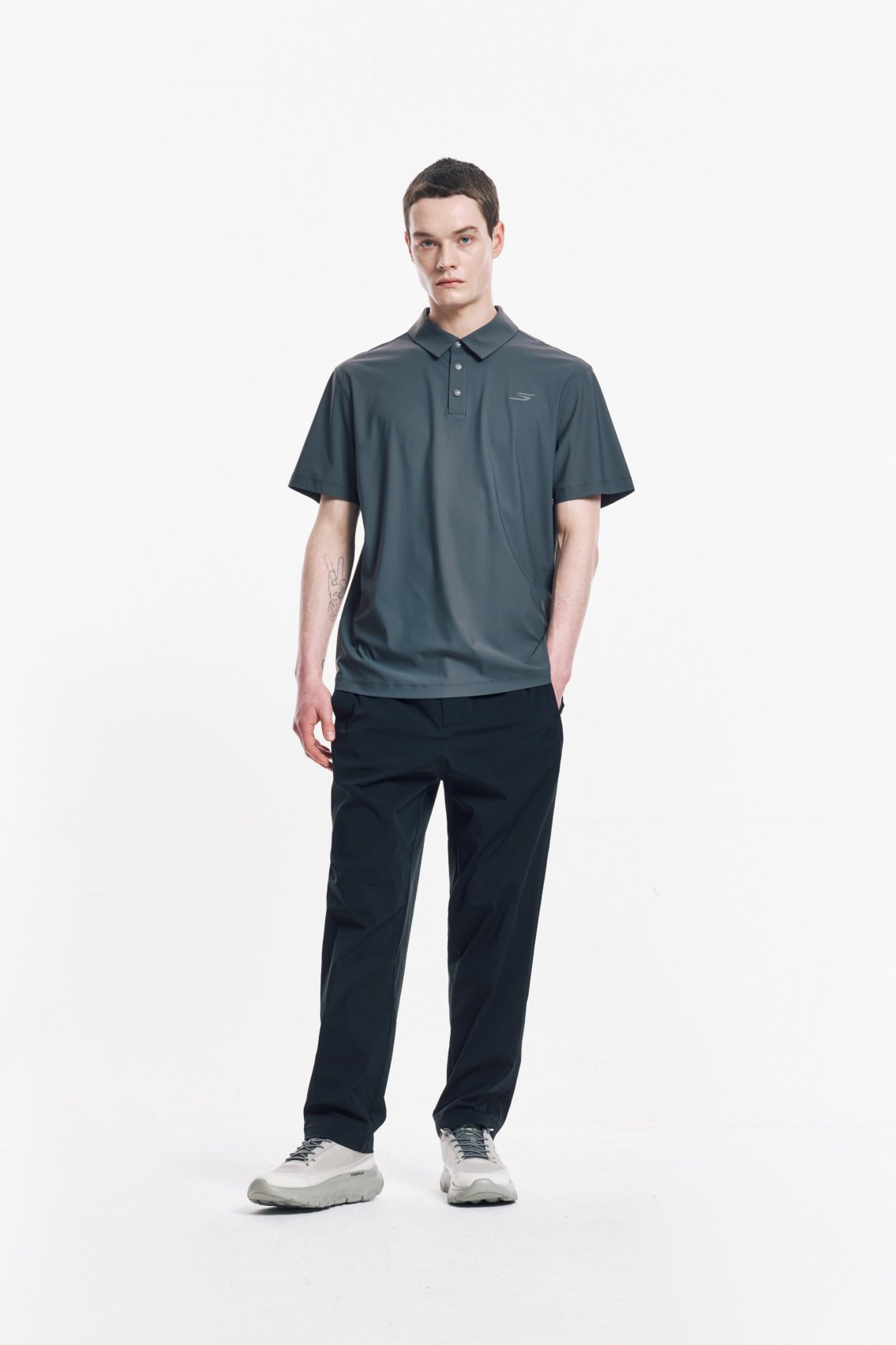 [스케쳐스 어패럴] 남성 액티브 트리코트 폴로 티셔츠