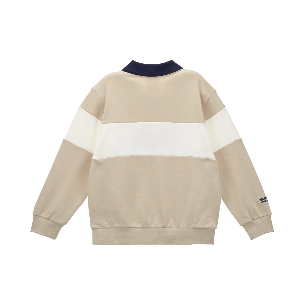 [스케쳐스 어패럴] 남아 몸판 배색 카라 니트 풀오버