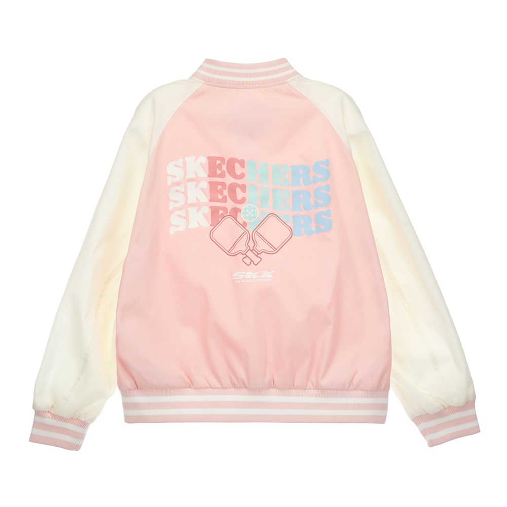 [스케쳐스 어패럴] 여아 우븐 바시티 자켓