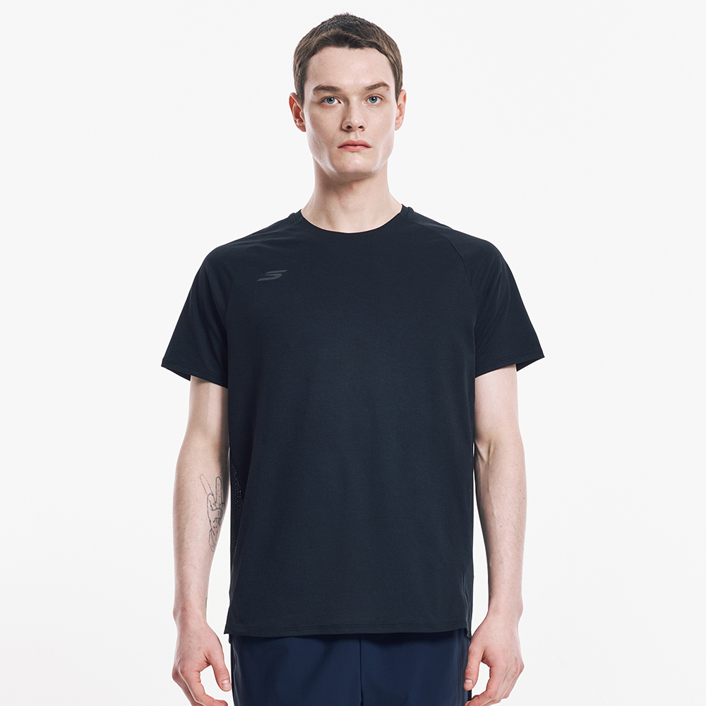 [스케쳐스 어패럴] 남성 액티브 하이브리드 반팔 티셔츠
