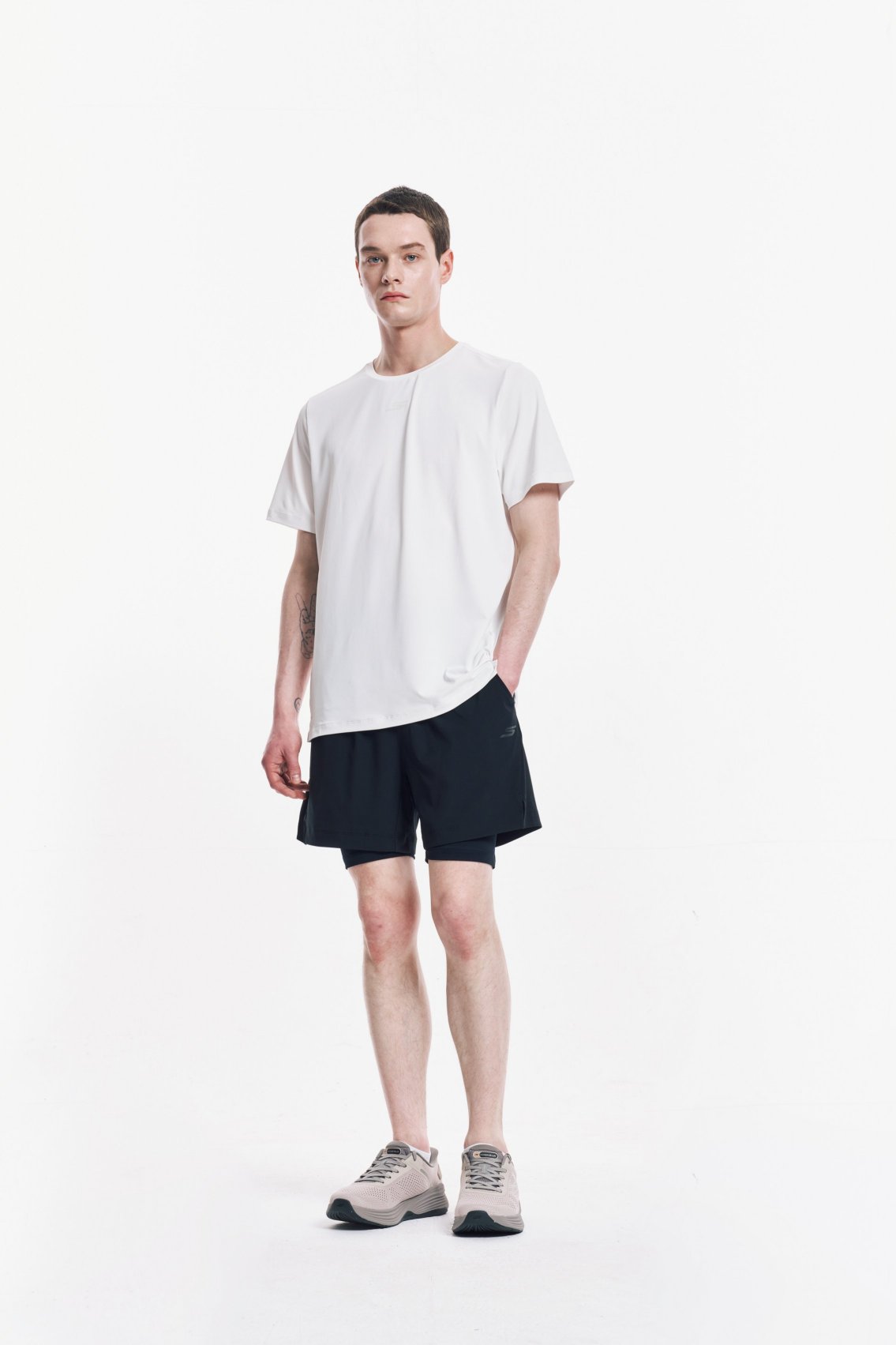 [스케쳐스 어패럴] 남성 액티브 메쉬 반팔 티셔츠