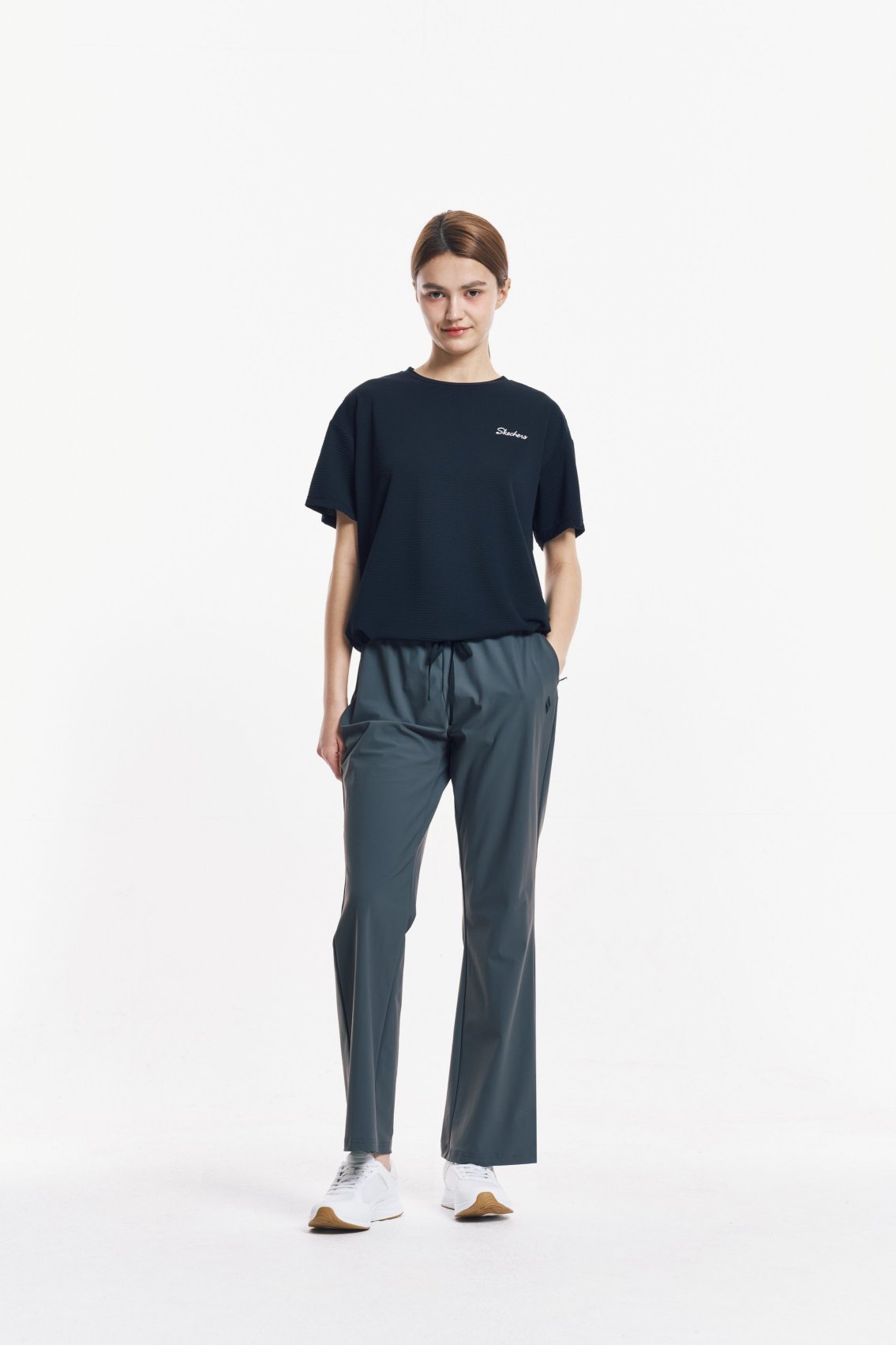 [스케쳐스 어패럴] 여성 액티브 조직감 반팔 티셔츠